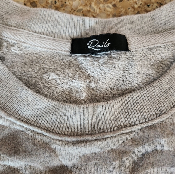 Rails Marlo Flocked Zebra Side Zipe Sweater Sweatshirt - Picture 2 of 7